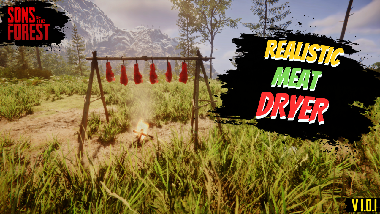 Realistic meat dryer