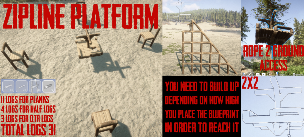 2x2 Zipline Platform